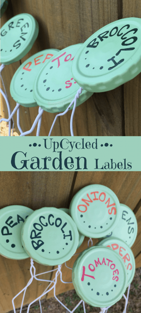 Label your fruits, veggies, and herbs with these cute upcycled garden labels. 