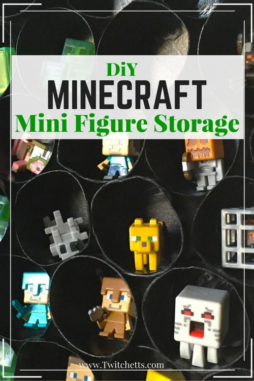 Make this DiY Minecraft Mini Figure Storage for your Minecraft fan. This character stand can be made for next to nothing out of upcycled materials!