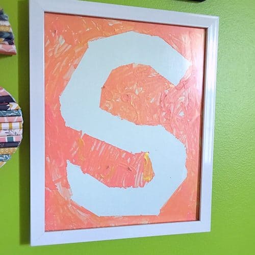 Initial Wall Collage-toddler art-s