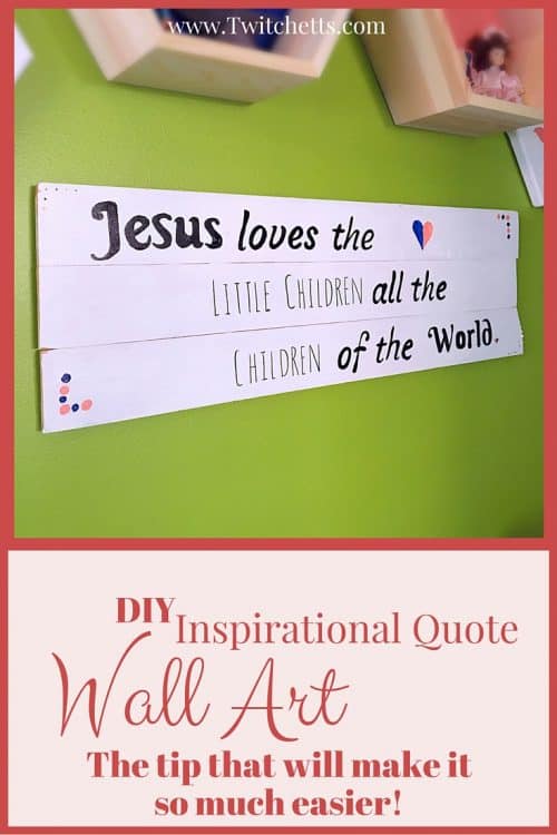 Inspirational Quote Wall Art-Use this quick tip to make DIY wooden signs easier to create. 