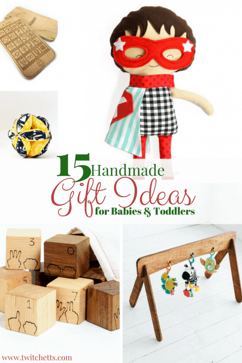 Handmade Gift Ideas for Babies and Toddlers-A gift guide of unique baby and toddler gift ideas from Etsy shops. Perfect gifts for Christmas, Hanukkah, Birthdays, Baby Showers and any other gift giving celebration. Gift ideas for boys and girls.