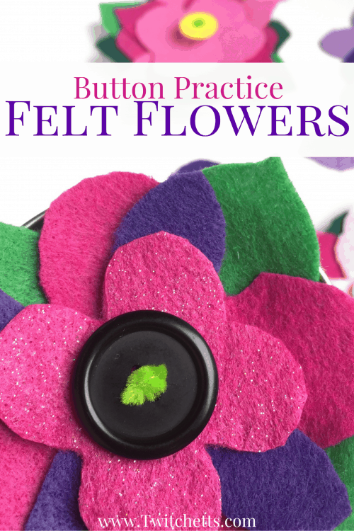Save a few jar lids to make these super cute button practice felt flowers! Fine Motor, Hand-eye coordination, and a good skill to master for any kid. 