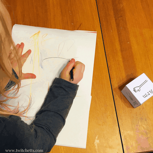 Dice Games for Kids-Printable Dice Pack. Entertain preschoolers, toddlers, and kindergartners with these fun dice games. use the gross motor dice to get your wiggles out. Use the shapes and drawing prompts to explore creativity! Mix and Match for a variety of games!
