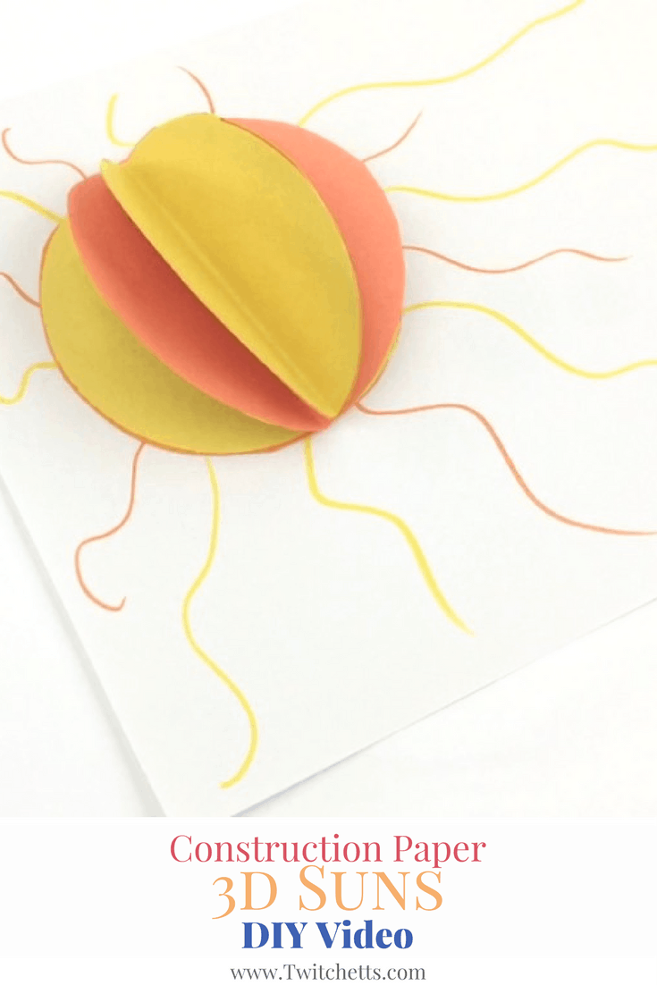 3D Sun Construction Paper Crafts for Kids PIN-10 - Twitchetts
