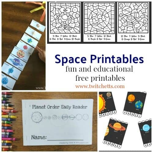 Space theme. Outer space crafts, activities, printables, games, and toys. Perfect for preschool and kindergarten. Play based learning to help talk about planets, the solar system, the sun, moon, stars and more!
