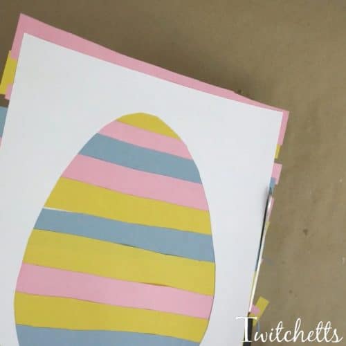 This simple paper Easter egg is the perfect craft for improving your child's scissor skills! From the classroom to the kitchen table, this Easter craft for kids is a fun and quick project.
