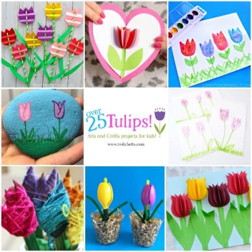 Check out this amazing collection of paper tulips, art projects, and fun crafts from our favorite bloggers! Perfect for a classroom activity, preschool craft, a spring craft and more!