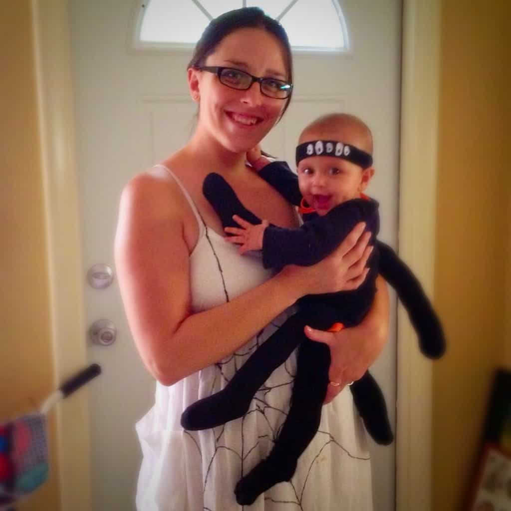 Mommy and Baby Costume Spider and Spider Web