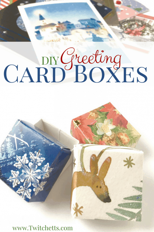 Give new life to your old greeting cards! This is a great way to upcycle cards! You can reuse Christmas cards to make cute holiday decorations too!
