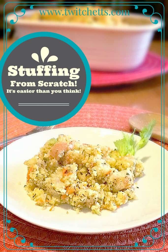 Home made Thanksgiving Day Stuffing from scratch. Simple Dressing recipe that tastes amazing! Perfect for any holiday meal.