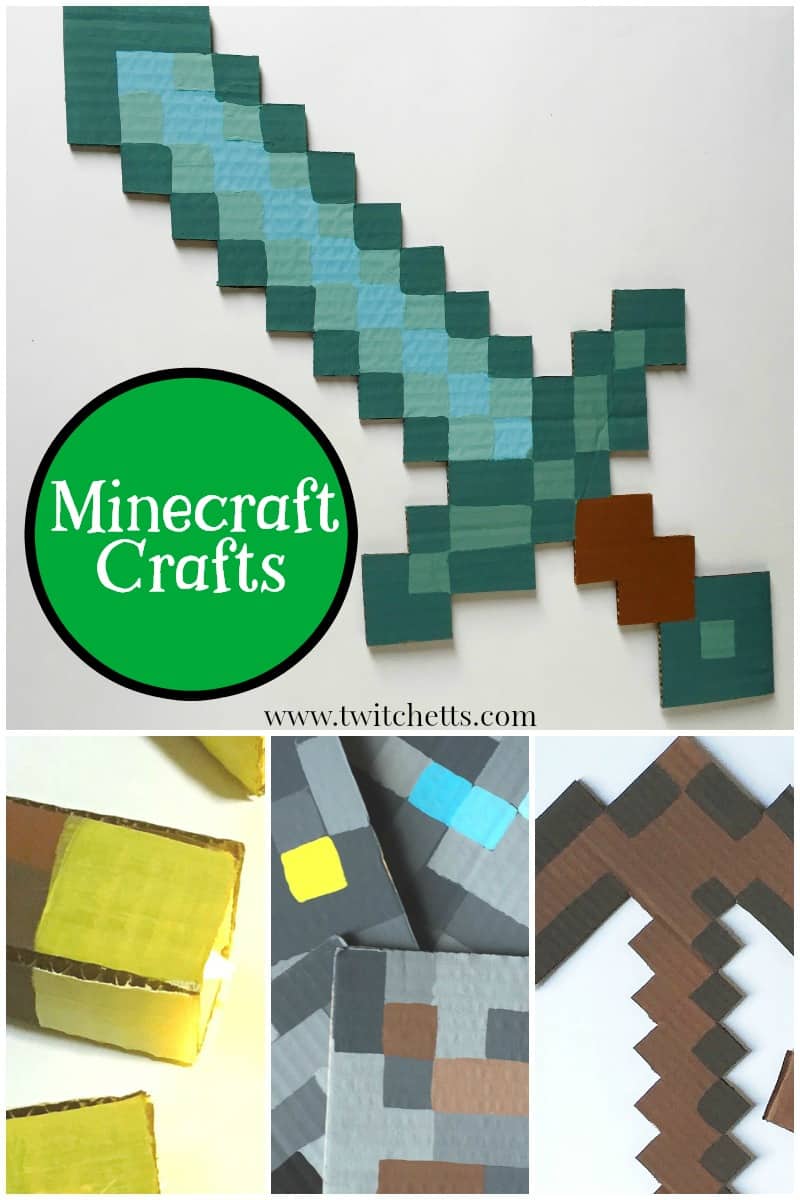 DIY Minecraft Crafts ~ How to make Swords, Torches, Pickaxes, and More!