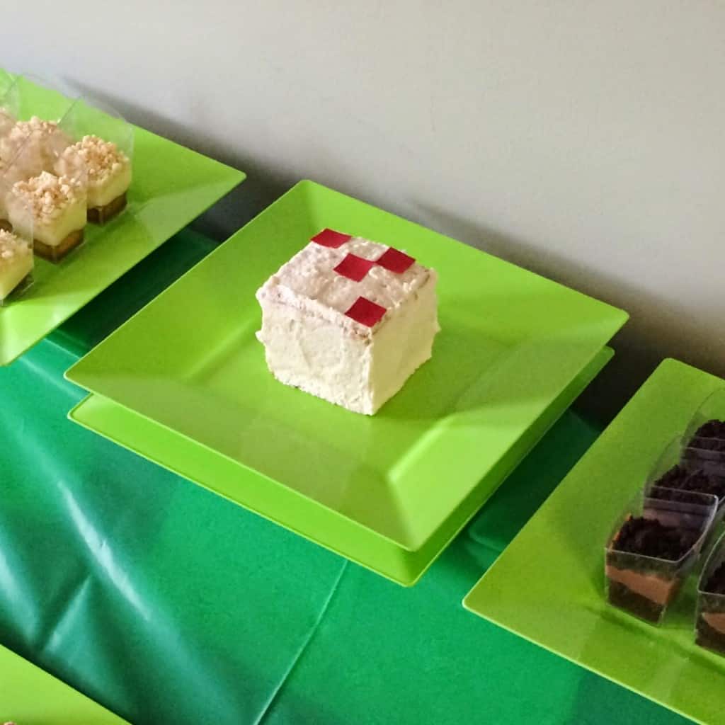 MineCraft Party desserts