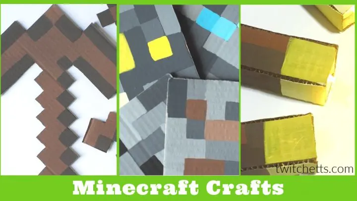 How to make DIY Minecraft Swords from cardboard - Twitchetts