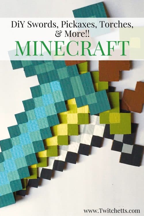 DIY Minecraft Crafts ~ How to make Swords, Torches 