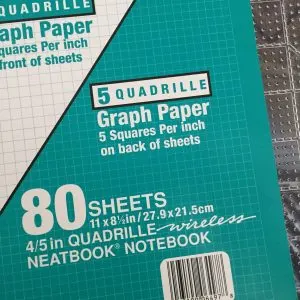 5 quadrille graph paper