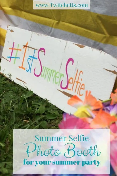Summer Selfie Booth-Photo Booth Prop.  Perfect for a summer party.  Add dress up ideas and you have a fun summer time activity