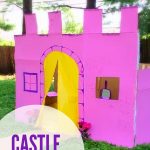 Image of a castle made of cardboard. Text reads "Castle craft ideas"