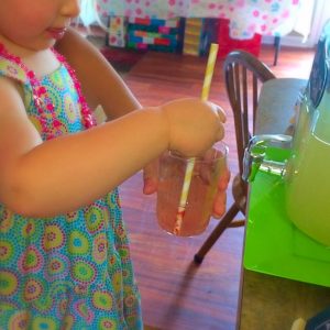 Refreshing pink lemonade station. Summer party drink station. Let your guests pick their flavor of lemonade.