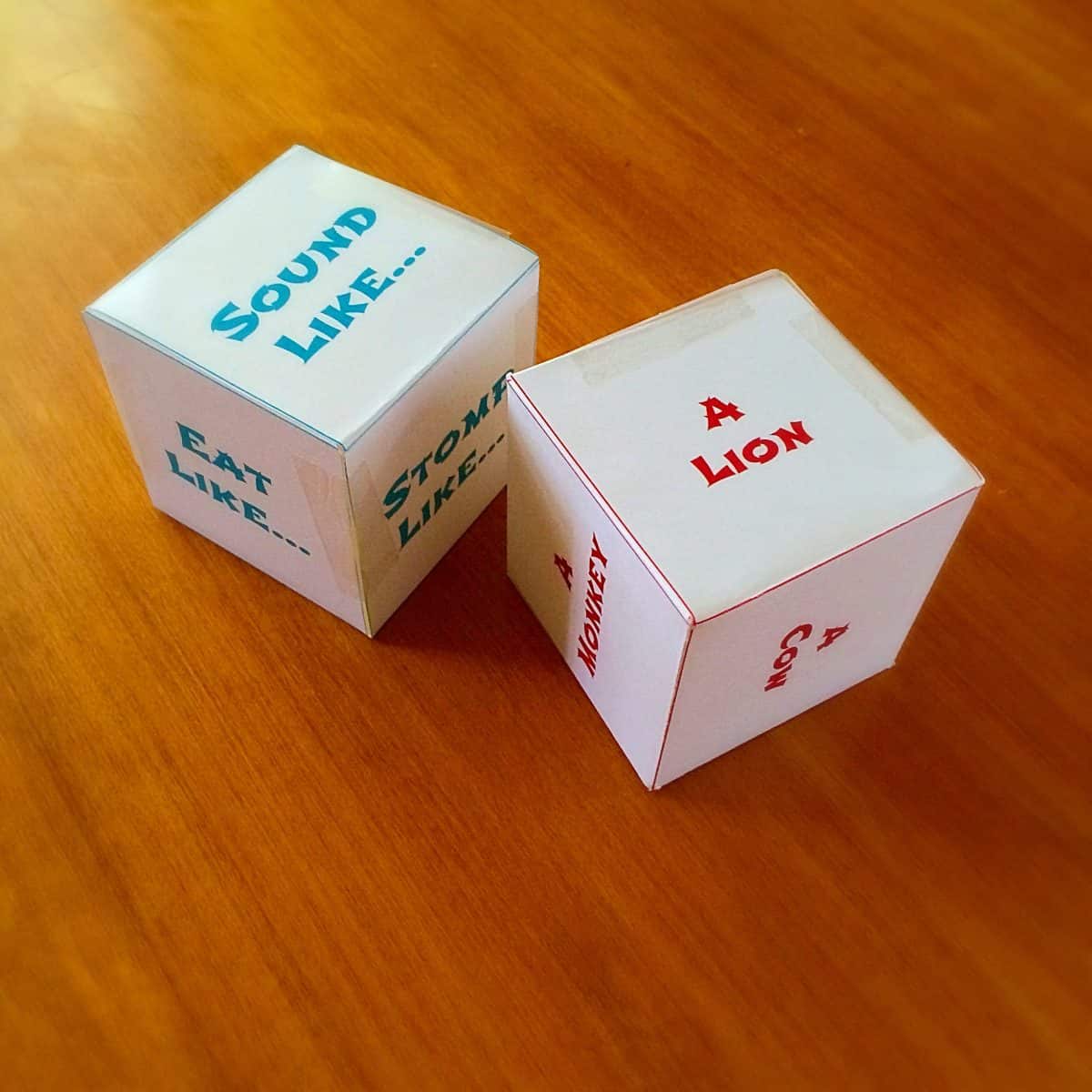 Activity Dice Free Printable - Great for preschoolers and toddlers.