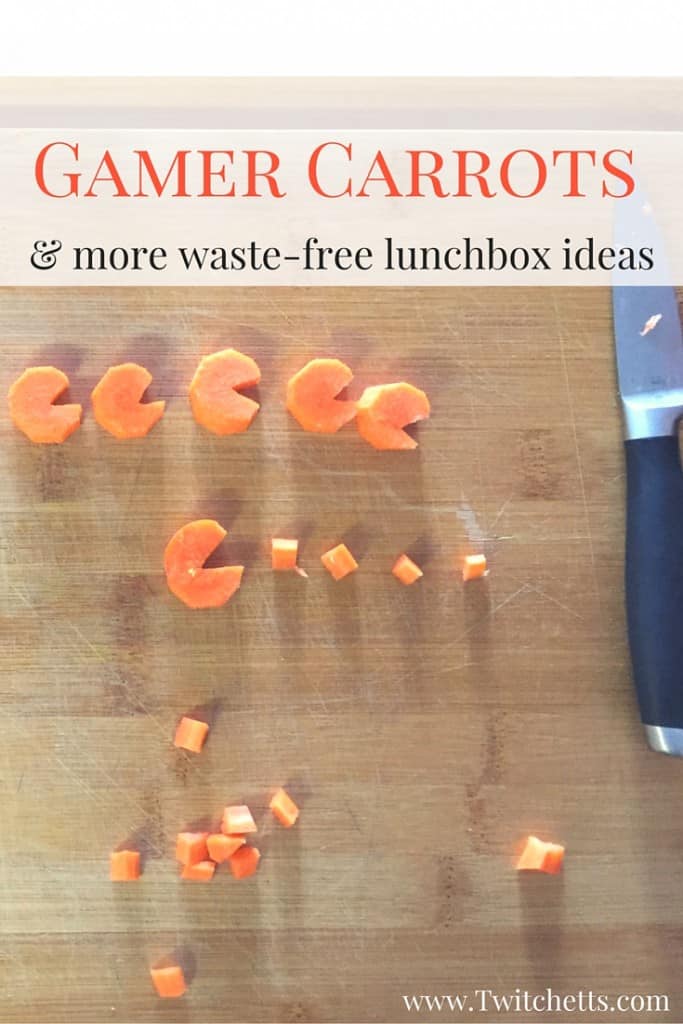 Waste free lunchbox ideas. Pizza Quesadillas and Gamer Carrots! Make a fast fun lunch for your kids.
