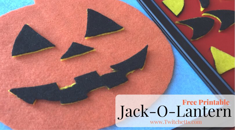 Use this Free Jack-O-Lantern Printable for a template to create a fun felt pumpkin kids activity!