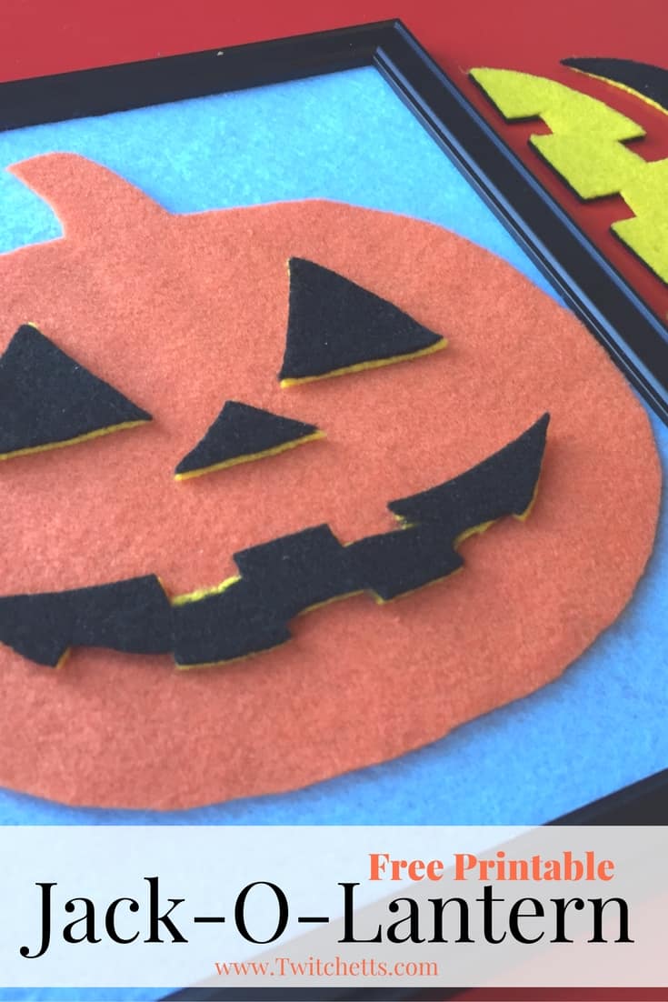 Use this Free Jack-O-Lantern Printable for a template to create a fun felt pumpkin kids activity!