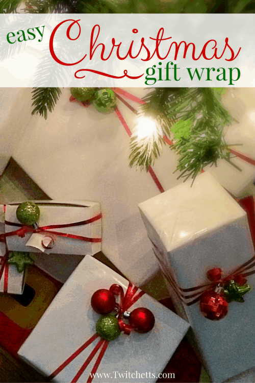 This fast and easy Christmas gift wrap can be done by anyone! Get the look of fancy gift wrap with the ease of one simple step!