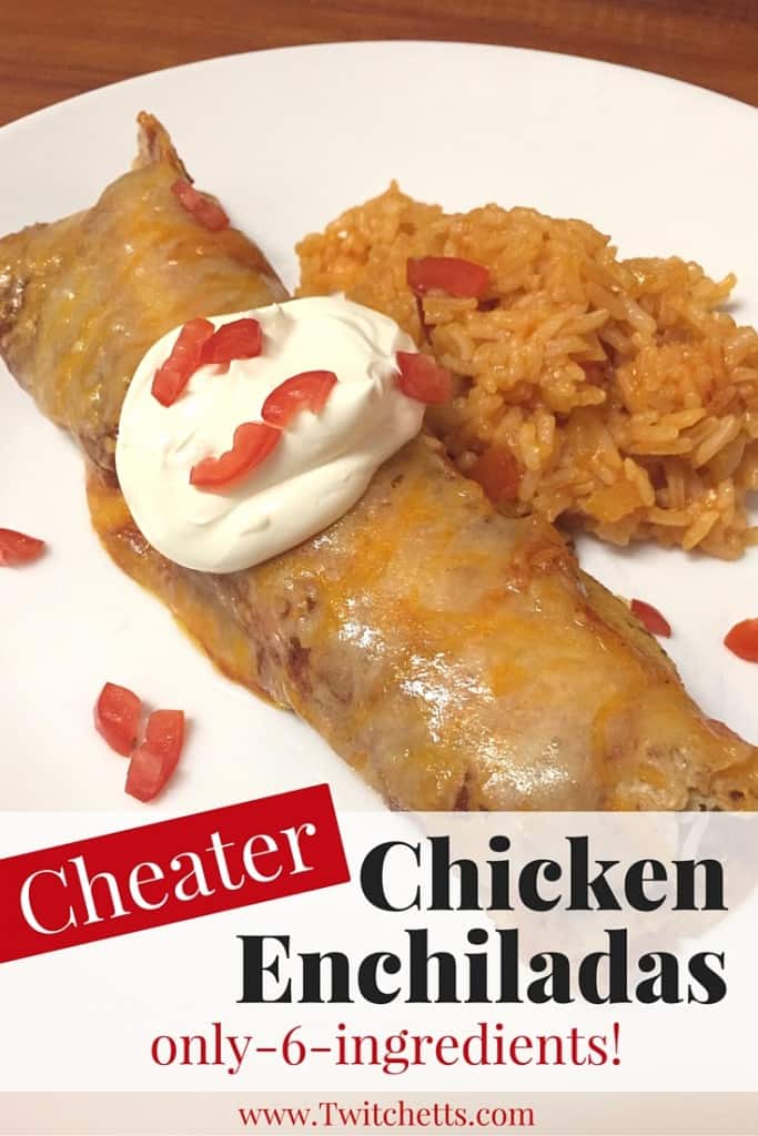 These cheater chicken enchiladas are a great go to meal. You can make extra and freeze them too! 