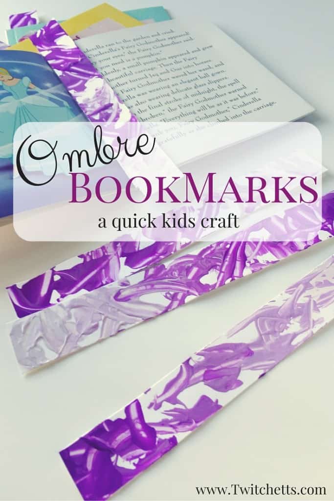 Grab together a few supplies and have fun making this quick kids craft. These Ombre Bookmarks are fun little keepsakes your kids can create.