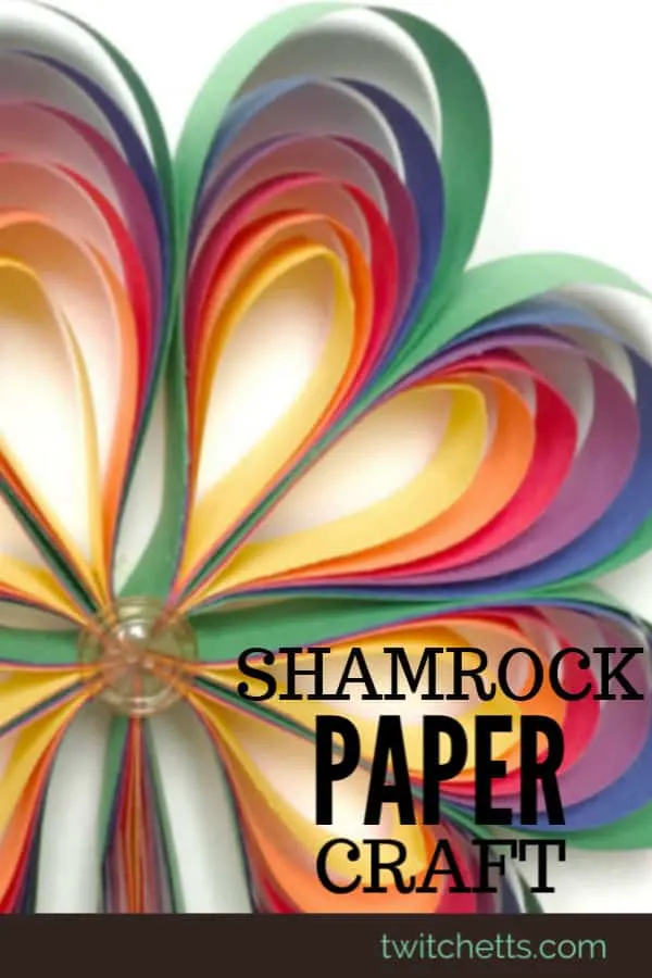 How to make 3D rainbow colored paper shamrocks - Twitchetts