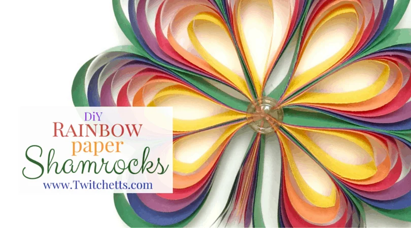 These fun paper crafts, Rainbow Shamrocks, are perfect for St. Patrick's Day! Use it as a kids activity or make one yourself!