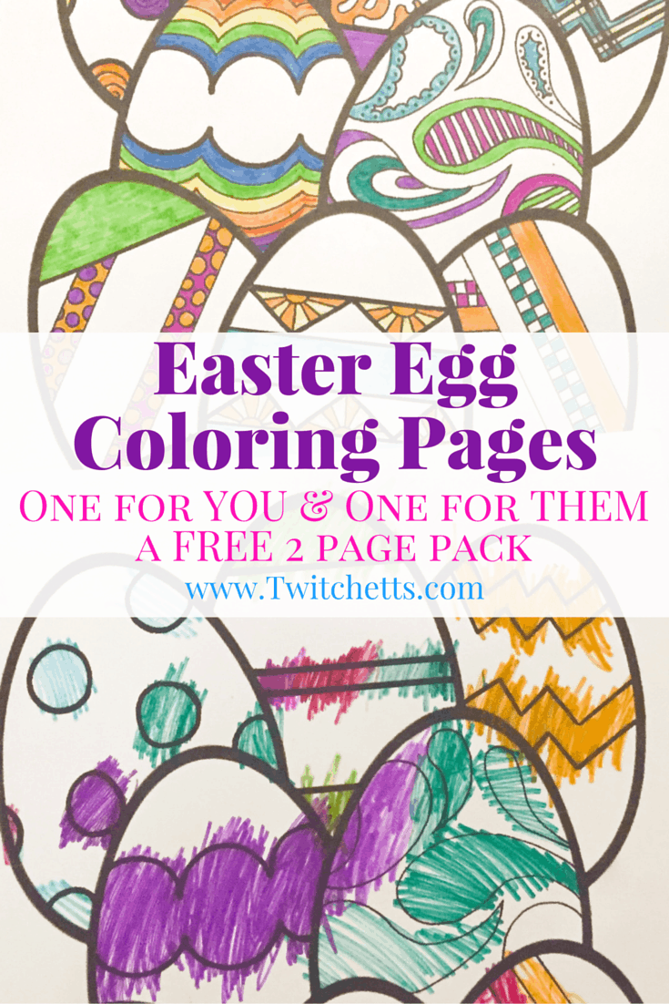 Grab these Easter Egg Coloring Pages. This is the perfect activity for you and your kids. Print off these FREE pages as many times as you like!