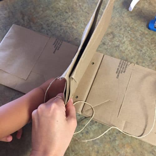 Step by Step instructions to create a fun bag book. Recycle a Brown Paper Grocery Sacks to create these easy DIY books! This is a fun toddler activity or kids craft for all ages.
