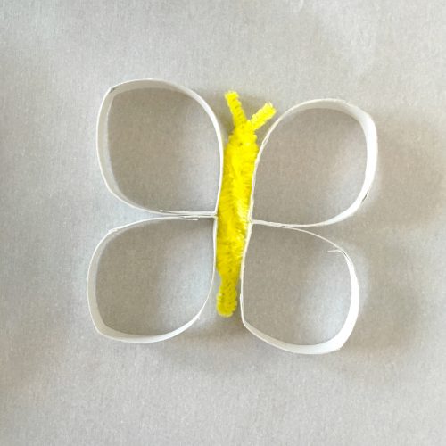 Use up some left over tissue paper to create this easy kids craft. Help your little one increase their pinching skills and focus on fine motor while making these beautiful butterflies. 