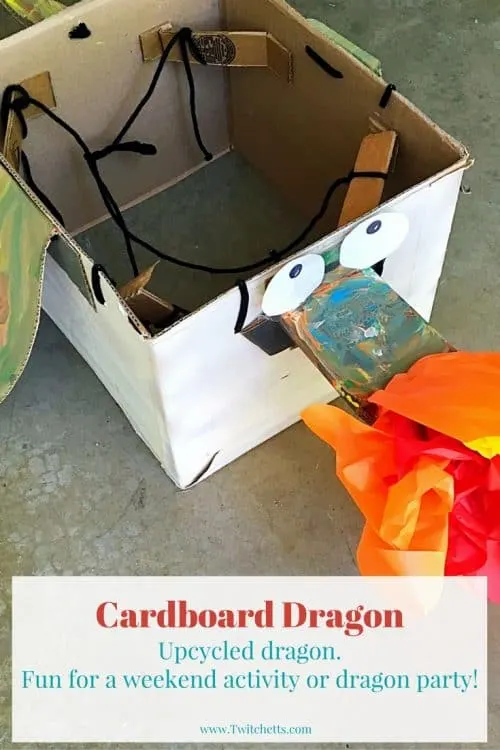Create a Cardboard Dragon using items you have around the house. Perfect for a dragon party, dragon costume, or fun dragon activity
