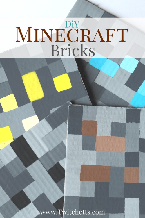 Make these DiY Minecraft Bricks for your Minecraft fan. Make them for a room decoration, for a Minecraft birthday party, or just a fun craft!