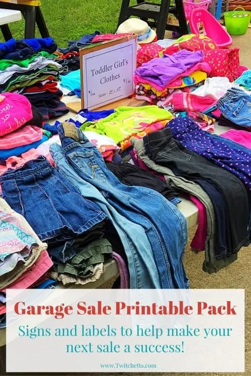 printable garage sale price tags