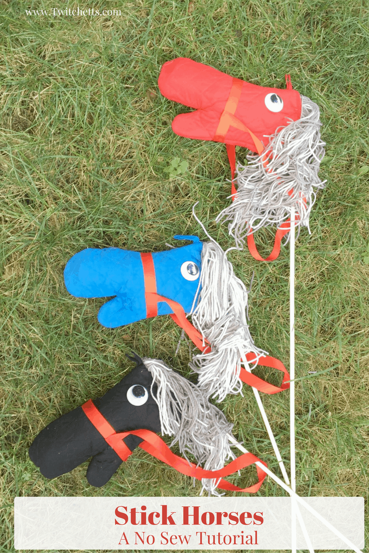 How to make an inexpensive DIY stick horse Twitchetts