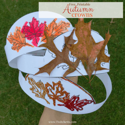 Print off your Printable Leaf Crown for your little one for some fall fun! This autumn activity can be done so many ways. 