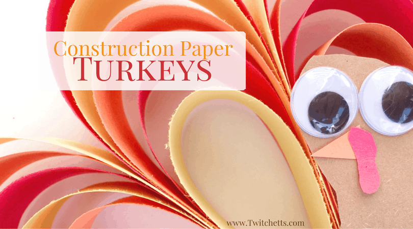 Make this construction paper turkey craft this year! This Thanksgiving craft is going to be a favorite to make over and over!