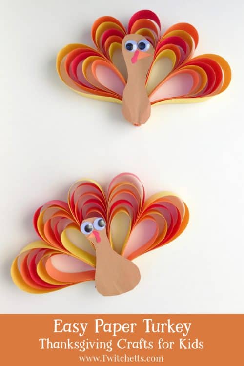 How to make an easy 3D construction paper turkey craft Twitchetts