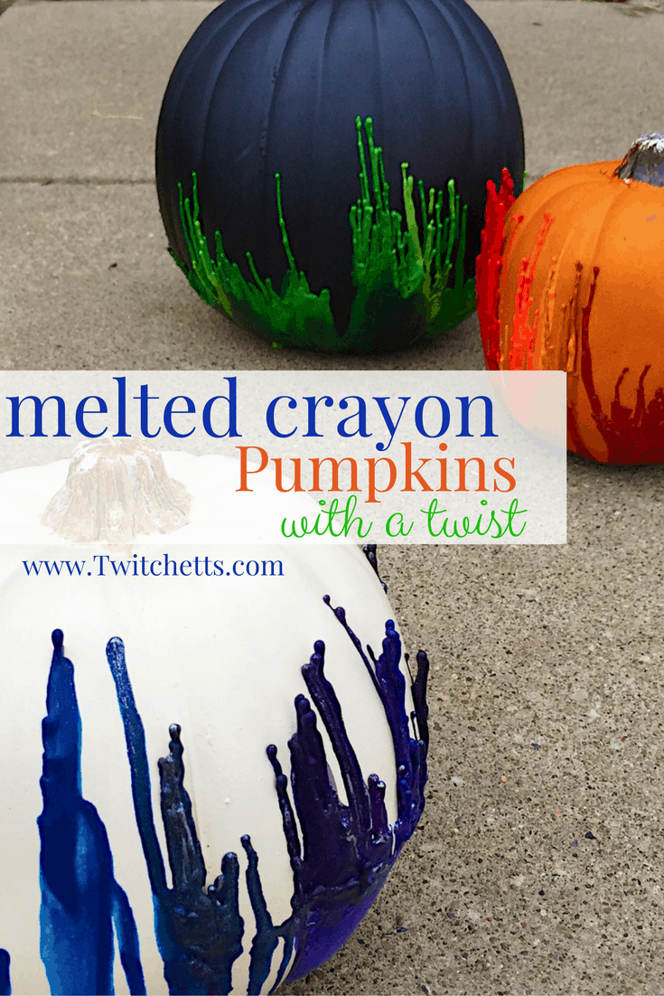 How to make melted crayon pumpkins with a fun twist! - Twitchetts