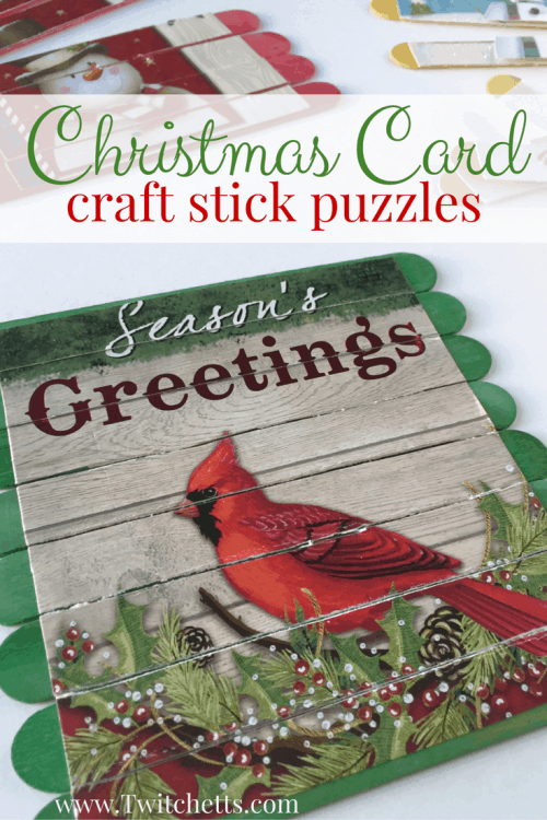 Throw a few of these Christmas Card Puzzles into your bag for a boredom buster to pull out anywhere! 