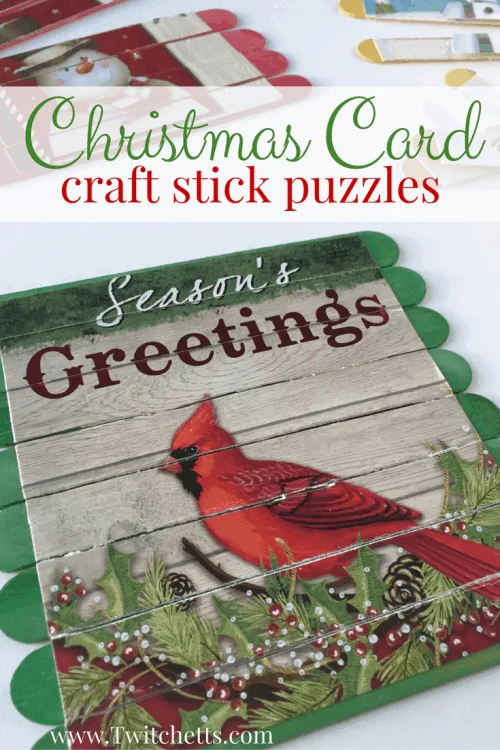 Throw a few of these Christmas Card Puzzles into your bag for a boredom buster to pull out anywhere!