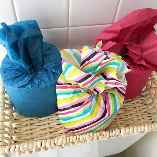 Get your bathroom party ready with toilet paper rolls for your visitors. Your guests will love this quick tip! Super simple bathroom hack.