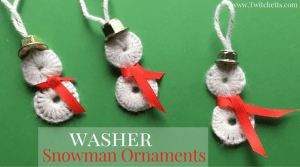 These Washer Snowmen ornaments are the perfect snowman decoration to add to your tree! These homemade ornaments make great gifts or are perfect to create for your own tree.