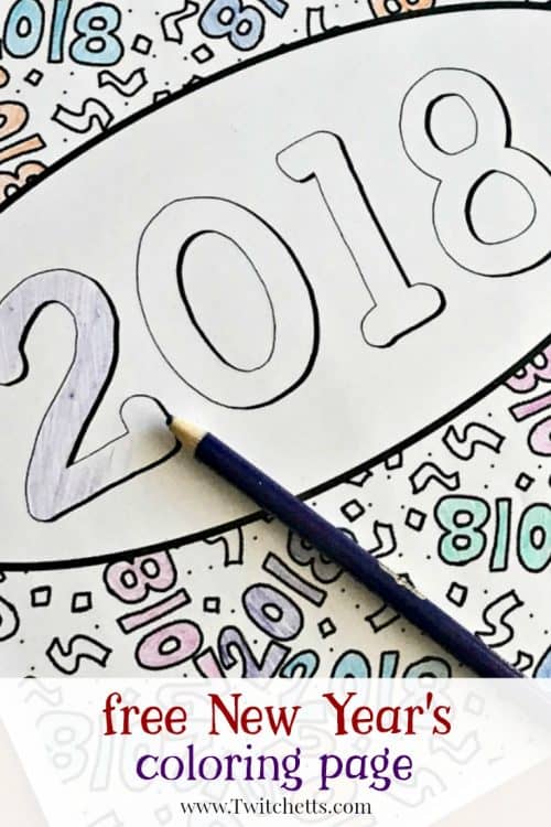 Grab this fun 2018 New Year's Eve Coloring Page to entertain your kids! This free printable is a great New Year's Eve kids activity. It's the perfect way to enjoy New Year's Eve with kids.
