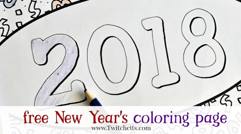 Grab this fun 2018 New Year's Eve Coloring Page to entertain your kids! This free printable is a great New Year's Eve kids activity.
