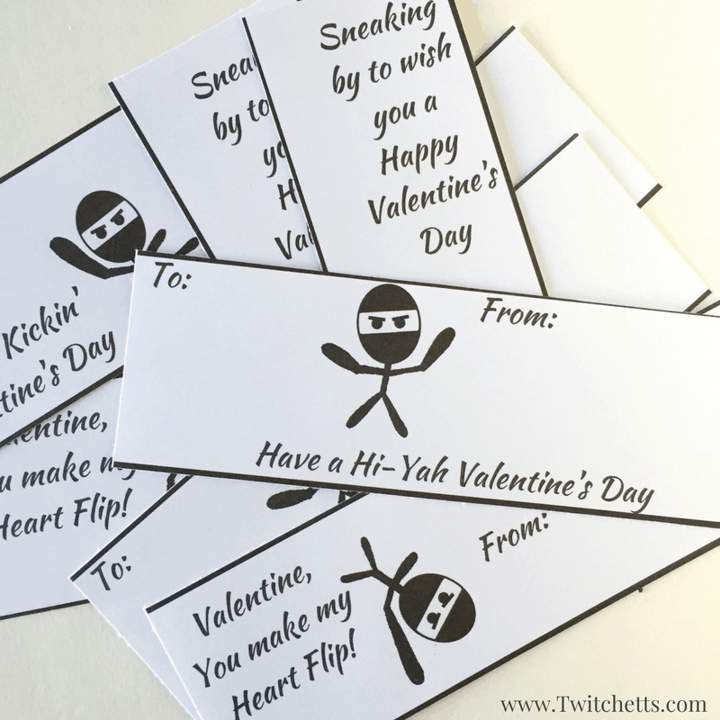 Ninja Valentines - Printable Valentines for Boys and Girls! - Twitchetts