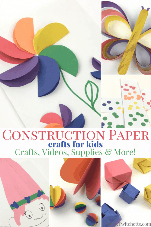 Check out these fun Construction Paper Crafts for Kids! Fun DIY kids craft videos, supply suggestions, and more! 